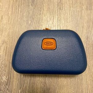 SOLD- Bric’s Blue Hard Travel Toiletry Case Bag Organizer with Contents